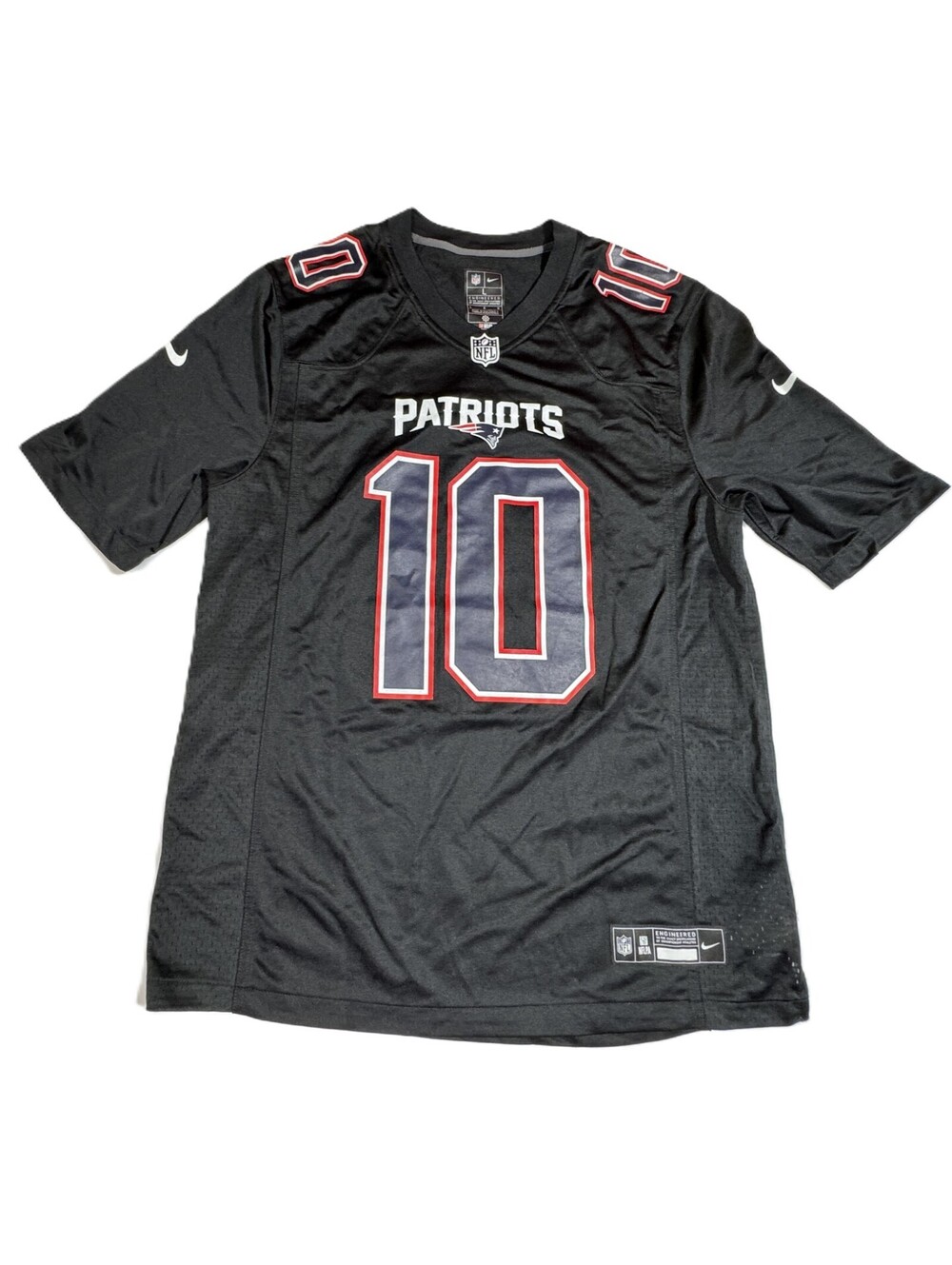 Nike New England Patriots Drake Maye Carbon Black Fashion Jersey Mens L NEW - Picture 3 of 8
